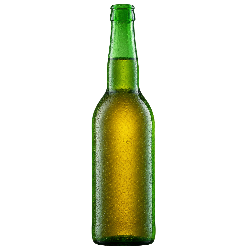 Botella clásica de sidra fresca servida en Siempre 52